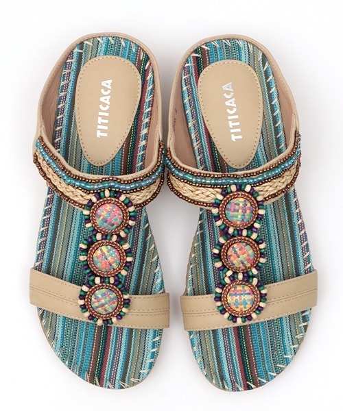 チチカカ(チチカカ)の「ジュエルビーズサンダル(サンダル・レディース・ベージュ/パープル/オレンジ・MEDIUM/LARGE)」の16枚目の写真