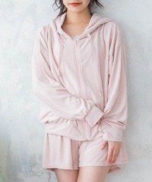 Mysa&Liina | パイル素材ジップアップパーカーショートパンツＳＥＴＵＰ(ルームウェア/パジャマ)