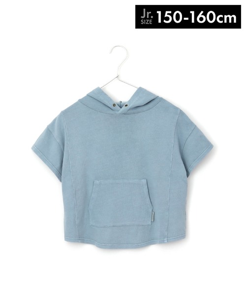 MAKE YOUR DAY(メイクユアデイ)の「硫化染フーディー■150.160cm(Tシャツ/カットソー・キッズ・ピンク/ブルー/グレー・150/160)」の2枚目の写真