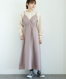 ・ELENCARE DUE合成皮革キャミワンピース*