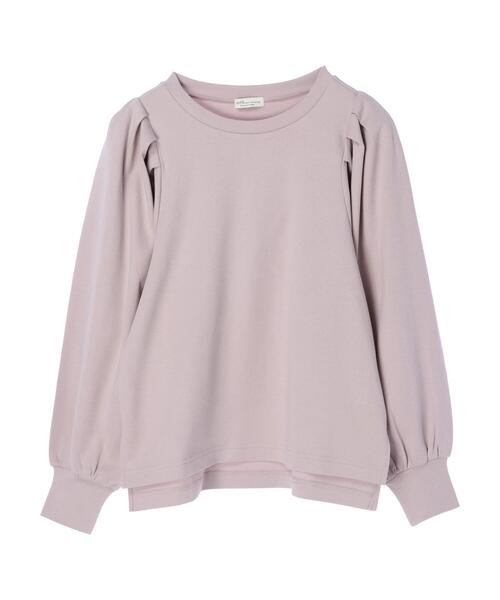 earth music&ecology（アースミュージックアンドエコロジー）の「スムースボリュームスリーブカットソー ＊（Tシャツ/カットソー・レディース・ミント/ライトベージュ/ライトピンク/ブラック/オフホワイト/ライトグレー・FREE）」の22枚目の写真