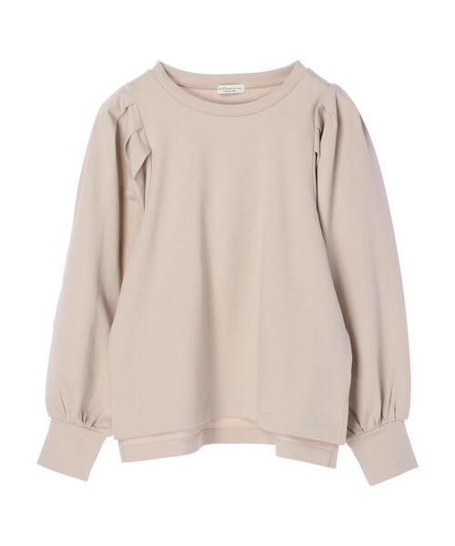 earth music&ecology（アースミュージックアンドエコロジー）の「スムースボリュームスリーブカットソー ＊（Tシャツ/カットソー・レディース・ミント/ライトベージュ/ライトピンク/ブラック/オフホワイト/ライトグレー・FREE）」の21枚目の写真