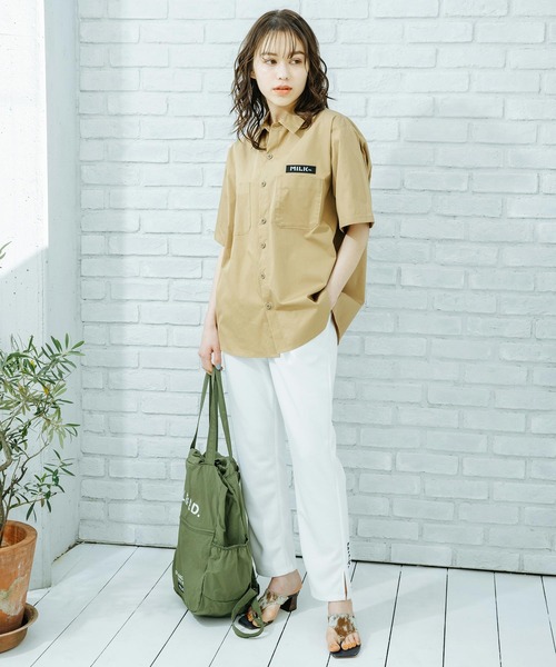 MILKFED.（ミルクフェド）の「LOGO SWEAT PANTS（その他パンツ・レディース・アッシュ/ホワイト/ネイビー・ONE SIZE）」の7枚目の写真