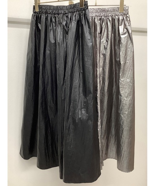 ulu（ウル）の「Metallic gather flare skirt（スカート・レディース・ブラック/シルバー・FREE）」の12枚目の写真