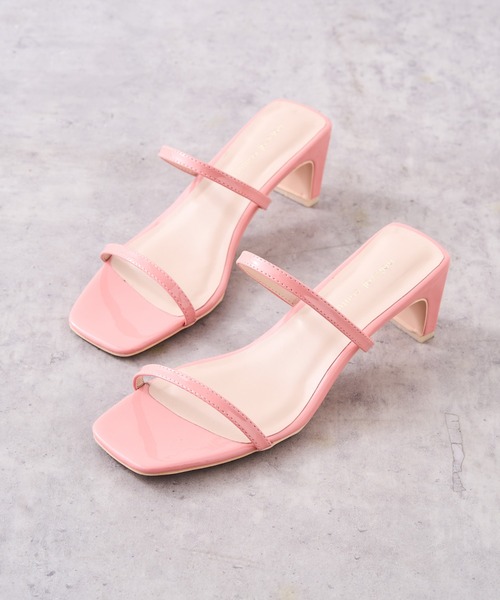 natural couture（ナチュラルクチュール）の「グミカラーヌーディーサンダル（サンダル・レディース・ブラック/パープル/アイボリー/クリア/コーラルピンク・MEDIUM/LARGE）」の14枚目の写真