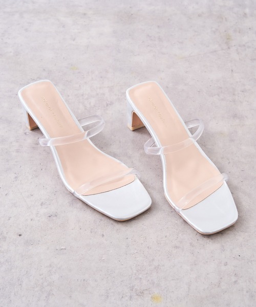 natural couture（ナチュラルクチュール）の「グミカラーヌーディーサンダル（サンダル・レディース・ブラック/パープル/アイボリー/クリア/コーラルピンク・MEDIUM/LARGE）」の11枚目の写真