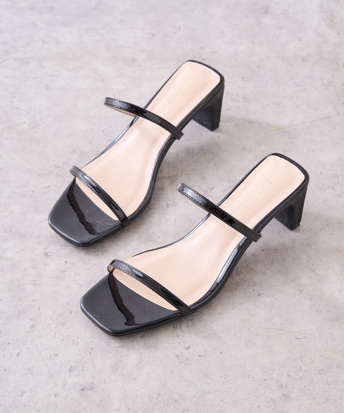 natural couture（ナチュラルクチュール）の「グミカラーヌーディーサンダル（サンダル・レディース・ブラック/パープル/アイボリー/クリア/コーラルピンク・MEDIUM/LARGE）」の13枚目の写真