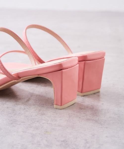 natural couture（ナチュラルクチュール）の「グミカラーヌーディーサンダル（サンダル・レディース・ブラック/パープル/アイボリー/クリア/コーラルピンク・MEDIUM/LARGE）」の21枚目の写真