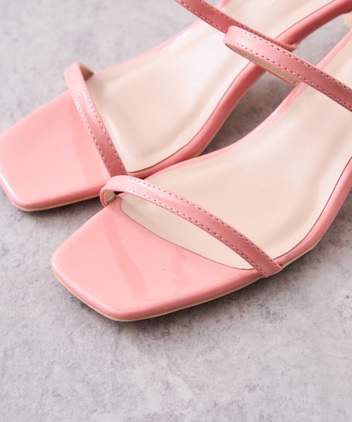 natural couture（ナチュラルクチュール）の「グミカラーヌーディーサンダル（サンダル・レディース・ブラック/パープル/アイボリー/クリア/コーラルピンク・MEDIUM/LARGE）」の8枚目の写真