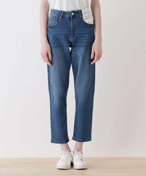 Cutie Blonde（キューティーブロンド）の「◆【S-LL/サスティナ】ゆるテーパードデニム（デニムパンツ・レディース・ネイビー系5/ブルー系5・01/02/03/04）」の3枚目の写真