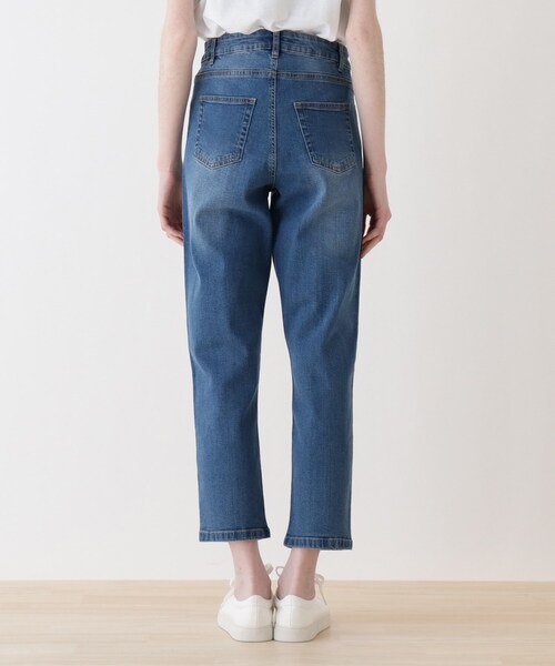 Cutie Blonde（キューティーブロンド）の「◆【S-LL/サスティナ】ゆるテーパードデニム（デニムパンツ・レディース・ネイビー系5/ブルー系5・01/02/03/04）」の5枚目の写真