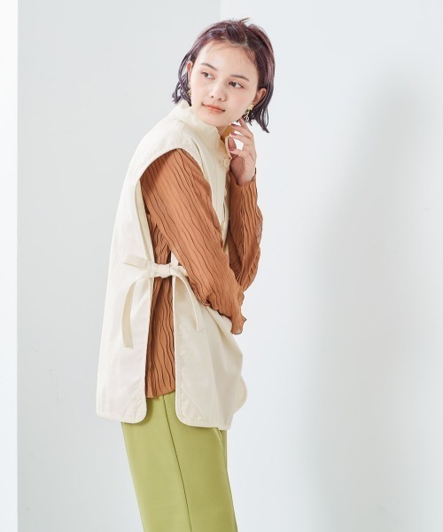 cepo(セポ)の「フィッシャーマンベスト(ベスト・レディース・オリーブ/オフホワイト・M)」の7枚目の写真