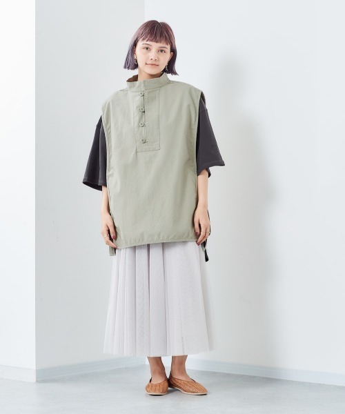 cepo(セポ)の「フィッシャーマンベスト(ベスト・レディース・オリーブ/オフホワイト・M)」の16枚目の写真