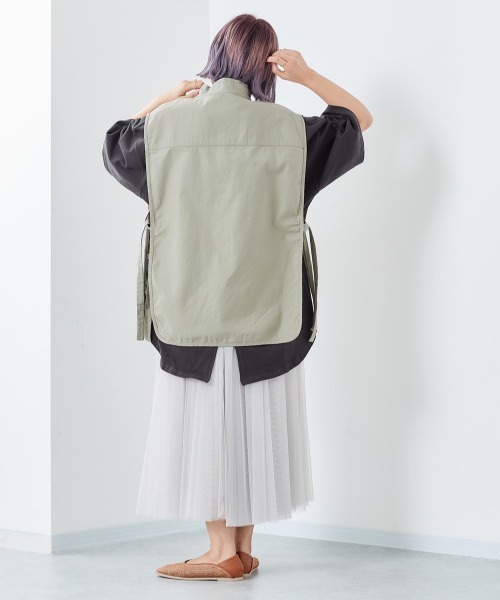 cepo(セポ)の「フィッシャーマンベスト(ベスト・レディース・オリーブ/オフホワイト・M)」の17枚目の写真