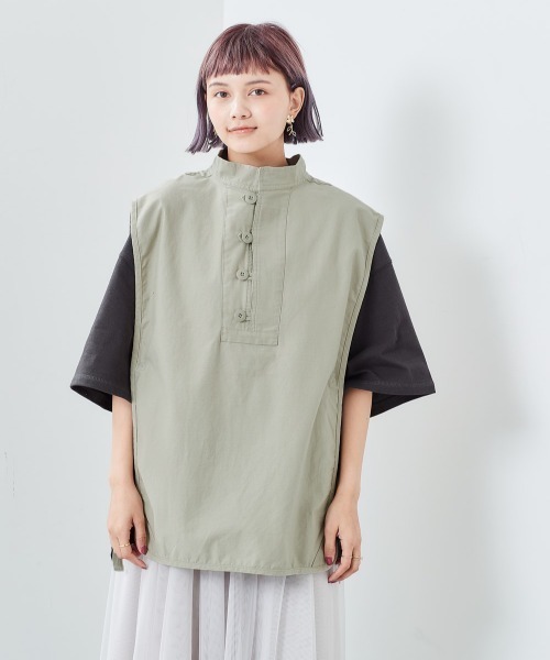 cepo(セポ)の「フィッシャーマンベスト(ベスト・レディース・オリーブ/オフホワイト・M)」の13枚目の写真