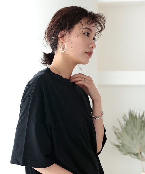 DONOBAN（ドノバン）の「オーバルフックピアス（ピアス（両耳用）・レディース・シルバー/ゴールド・ONESIZE）」の7枚目の写真