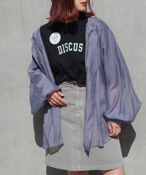 179/WG（イチナナキュウダブルジー）の「DISCUS×ともわかコラボTシャツ（Tシャツ/カットソー・レディース・ブラック/ホワイト/その他2/その他1・FREE）」の4枚目の写真