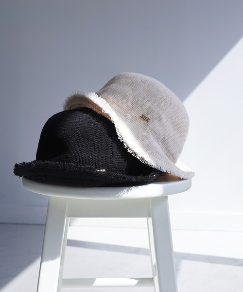 TINA：JOJUN（ティーナジョジュン）の「編立バケットハット TINA：JOJUN（ハット・レディース・ブラック/アイボリー・F）」の20枚目の写真