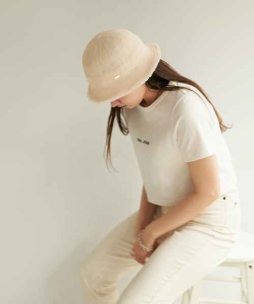 TINA：JOJUN（ティーナジョジュン）の「編立バケットハット TINA：JOJUN（ハット・レディース・ブラック/アイボリー・F）」の21枚目の写真