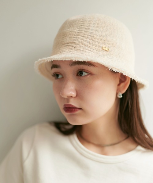 TINA：JOJUN（ティーナジョジュン）の「編立バケットハット TINA：JOJUN（ハット・レディース・ブラック/アイボリー・F）」の10枚目の写真