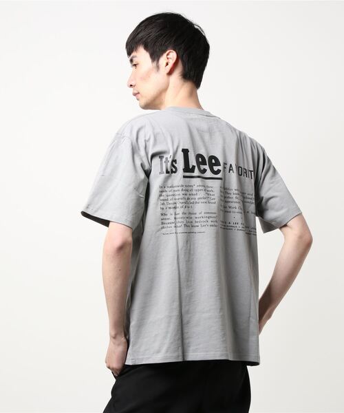 Lee（リー）の「【Lee】バックテキストプリントＴ（Tシャツ/カットソー・メンズ・ホワイト/グレー/ベージュ/ブルー/ピンク/ダークグレー・M/L/XL）」の11枚目の写真