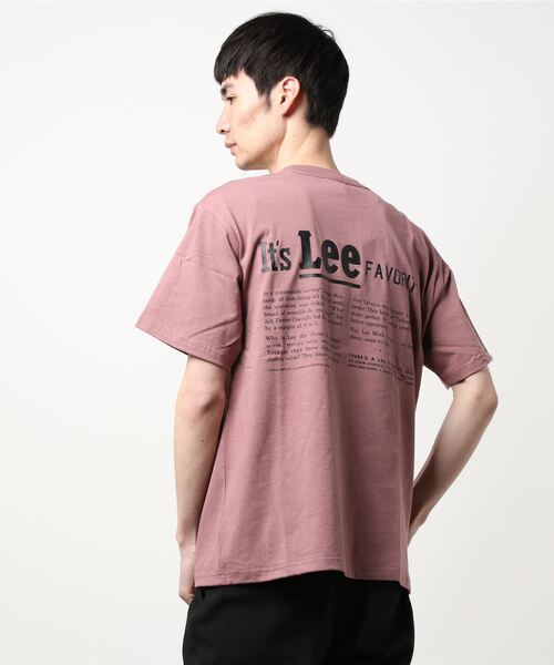 Lee（リー）の「【Lee】バックテキストプリントＴ（Tシャツ/カットソー・メンズ・ホワイト/グレー/ベージュ/ブルー/ピンク/ダークグレー・M/L/XL）」の6枚目の写真