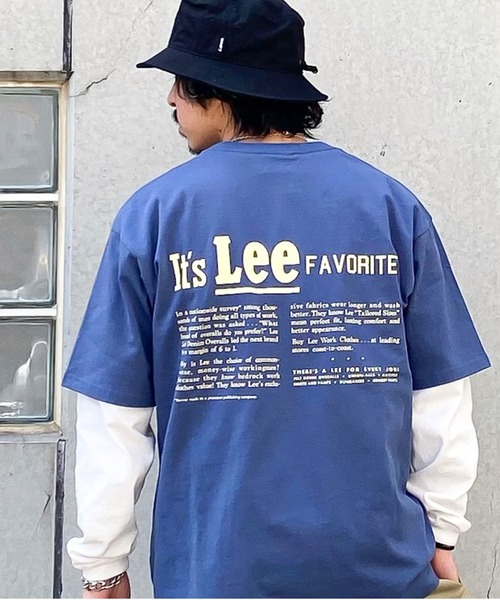 Lee（リー）の「【Lee】バックテキストプリントＴ（Tシャツ/カットソー・メンズ・ホワイト/グレー/ベージュ/ブルー/ピンク/ダークグレー・M/L/XL）」の5枚目の写真