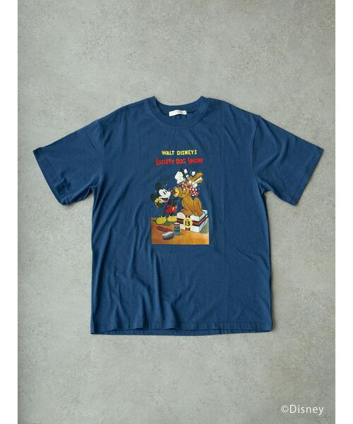 Green　Parks（グリーンパークス）の「ディズニー/ポスターTシャツ（Tシャツ/カットソー・レディース・オフホワイト/ブルー/イエロー・FREE）」の6枚目の写真