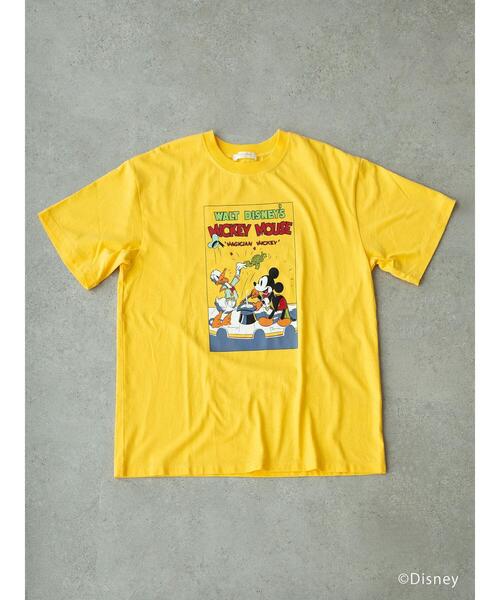 Green　Parks（グリーンパークス）の「ディズニー/ポスターTシャツ（Tシャツ/カットソー・レディース・オフホワイト/ブルー/イエロー・FREE）」の8枚目の写真