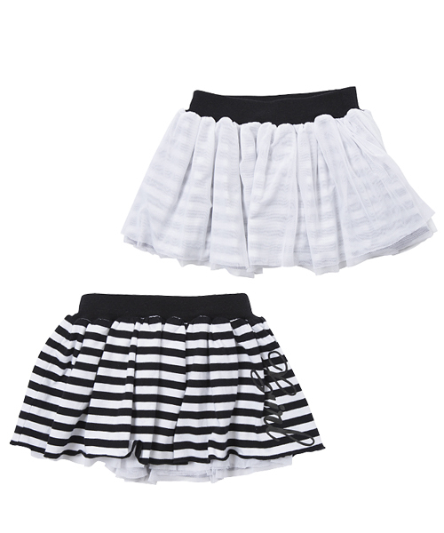 X-girl Stages(エックスガールステージス)の「【VER(ベリー)5月号掲載商品】TULLE SKIRT (4T~7T)(スカート・キッズ・ホワイト/ブラック/ネイビー・5T/7T/4T/6T)」の1枚目の写真