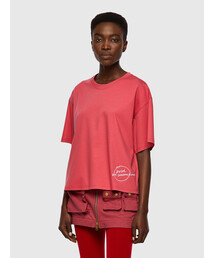 DIESEL | レディース Tシャツ 刺繍 ボクシーフィット(Tシャツ/カットソー)