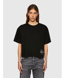 DIESEL | レディース Tシャツ 刺繍 ボクシーフィット(Tシャツ/カットソー)