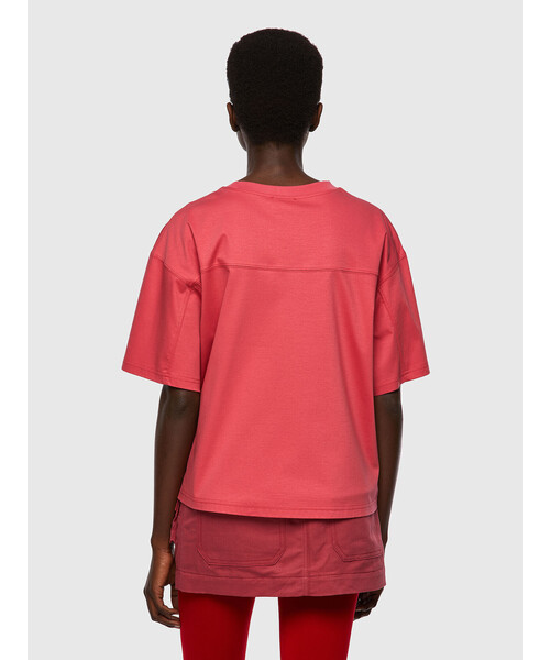 DIESEL(ディーゼル)の「レディース Tシャツ 刺繍 ボクシーフィット(Tシャツ/カットソー・レディース・ホワイト/ブラック/ピンク・X-SMALL/SMALL/MEDIUM/LARGE)」の9枚目の写真