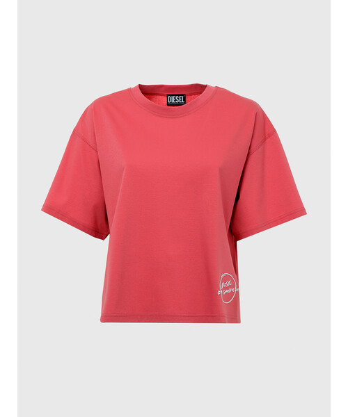 DIESEL(ディーゼル)の「レディース Tシャツ 刺繍 ボクシーフィット(Tシャツ/カットソー・レディース・ホワイト/ブラック/ピンク・X-SMALL/SMALL/MEDIUM/LARGE)」の13枚目の写真