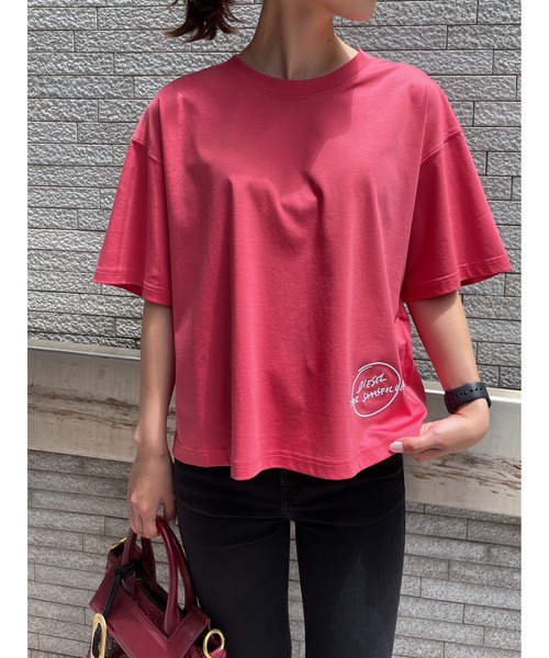 DIESEL(ディーゼル)の「レディース Tシャツ 刺繍 ボクシーフィット(Tシャツ/カットソー・レディース・ホワイト/ブラック/ピンク・X-SMALL/SMALL/MEDIUM/LARGE)」の1枚目の写真