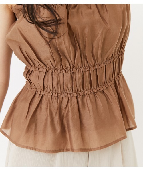 rienda(リエンダ)の「シャツビスチェトップス(キャミソール・レディース・ブラック/ライトグリーン/ライトブラウン・FREE)」の20枚目の写真