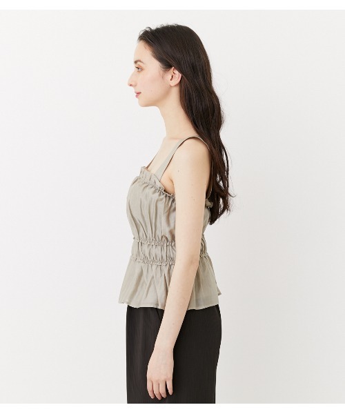 rienda(リエンダ)の「シャツビスチェトップス(キャミソール・レディース・ブラック/ライトグリーン/ライトブラウン・FREE)」の7枚目の写真