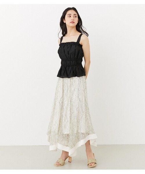 rienda(リエンダ)の「シャツビスチェトップス(キャミソール・レディース・ブラック/ライトグリーン/ライトブラウン・FREE)」の13枚目の写真