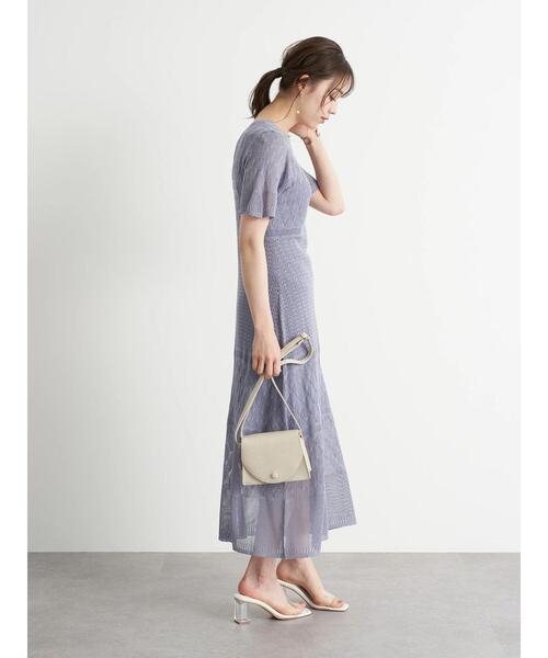 earth music&ecology（アースミュージックアンドエコロジー）の「クロシェニットワンピース ＊（ワンピース・レディース・ブルー/パープル/ホワイト系その他2・FREE）」の10枚目の写真