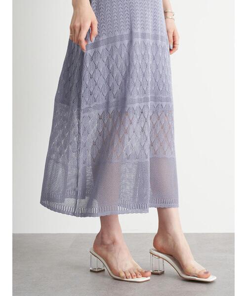 earth music&ecology（アースミュージックアンドエコロジー）の「クロシェニットワンピース ＊（ワンピース・レディース・ブルー/パープル/ホワイト系その他2・FREE）」の15枚目の写真