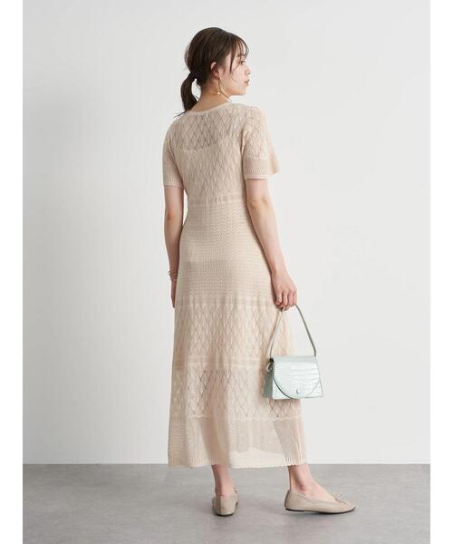 earth music&ecology（アースミュージックアンドエコロジー）の「クロシェニットワンピース ＊（ワンピース・レディース・ブルー/パープル/ホワイト系その他2・FREE）」の21枚目の写真