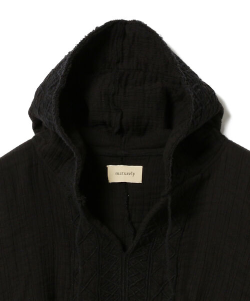 BEAMS BOY（ビームスボーイ）の「maturely / DoubleGauze Hoodie（シャツ/ブラウス・レディース・ホワイト/ブラック・ONE SIZE）」の9枚目の写真
