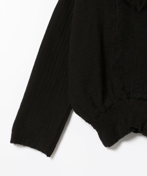 BEAMS BOY（ビームスボーイ）の「maturely / DoubleGauze Hoodie（シャツ/ブラウス・レディース・ホワイト/ブラック・ONE SIZE）」の8枚目の写真