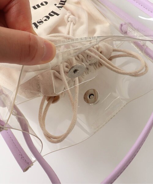 algy（アルジー）の「巾着付きPVCショルダー（ショルダーバッグ・キッズ・ブラック/シルバー/ラベンダー・FREE）」の7枚目の写真