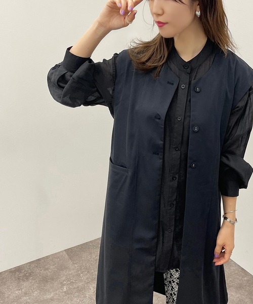 apres jour mignon（アプレジュールミニョン）の「ノーカラージレ【ZOZOTOWN限定アイテム】【6PO】（ベスト・レディース・ブラック/ベージュ/カーキ・フリー/X-LARGE）」の4枚目の写真