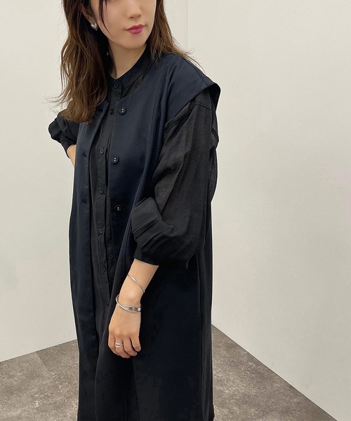 apres jour mignon（アプレジュールミニョン）の「ノーカラージレ【ZOZOTOWN限定アイテム】【6PO】（ベスト・レディース・ブラック/ベージュ/カーキ・フリー/X-LARGE）」の5枚目の写真