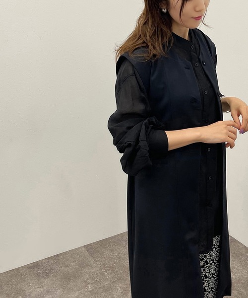 apres jour mignon（アプレジュールミニョン）の「ノーカラージレ【ZOZOTOWN限定アイテム】【6PO】（ベスト・レディース・ブラック/ベージュ/カーキ・フリー/X-LARGE）」の8枚目の写真