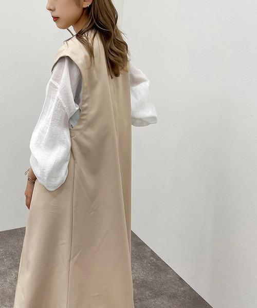 apres jour mignon（アプレジュールミニョン）の「ノーカラージレ【ZOZOTOWN限定アイテム】【6PO】（ベスト・レディース・ブラック/ベージュ/カーキ・フリー/X-LARGE）」の12枚目の写真