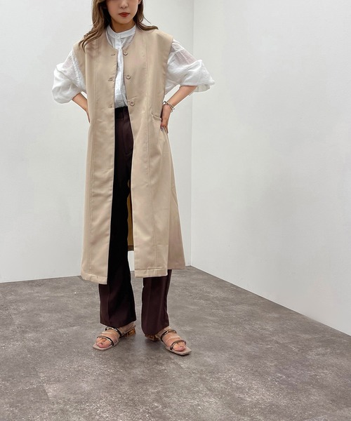 apres jour mignon（アプレジュールミニョン）の「ノーカラージレ【ZOZOTOWN限定アイテム】【6PO】（ベスト・レディース・ブラック/ベージュ/カーキ・フリー/X-LARGE）」の13枚目の写真