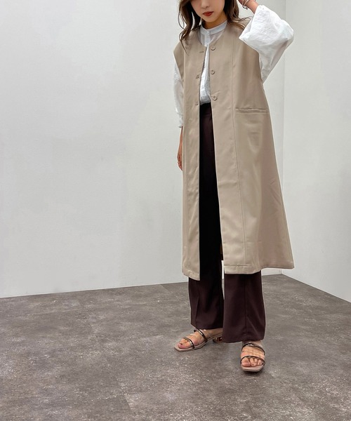 apres jour mignon（アプレジュールミニョン）の「ノーカラージレ【ZOZOTOWN限定アイテム】【6PO】（ベスト・レディース・ブラック/ベージュ/カーキ・フリー/X-LARGE）」の15枚目の写真